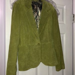 100% Suede Green Blazer